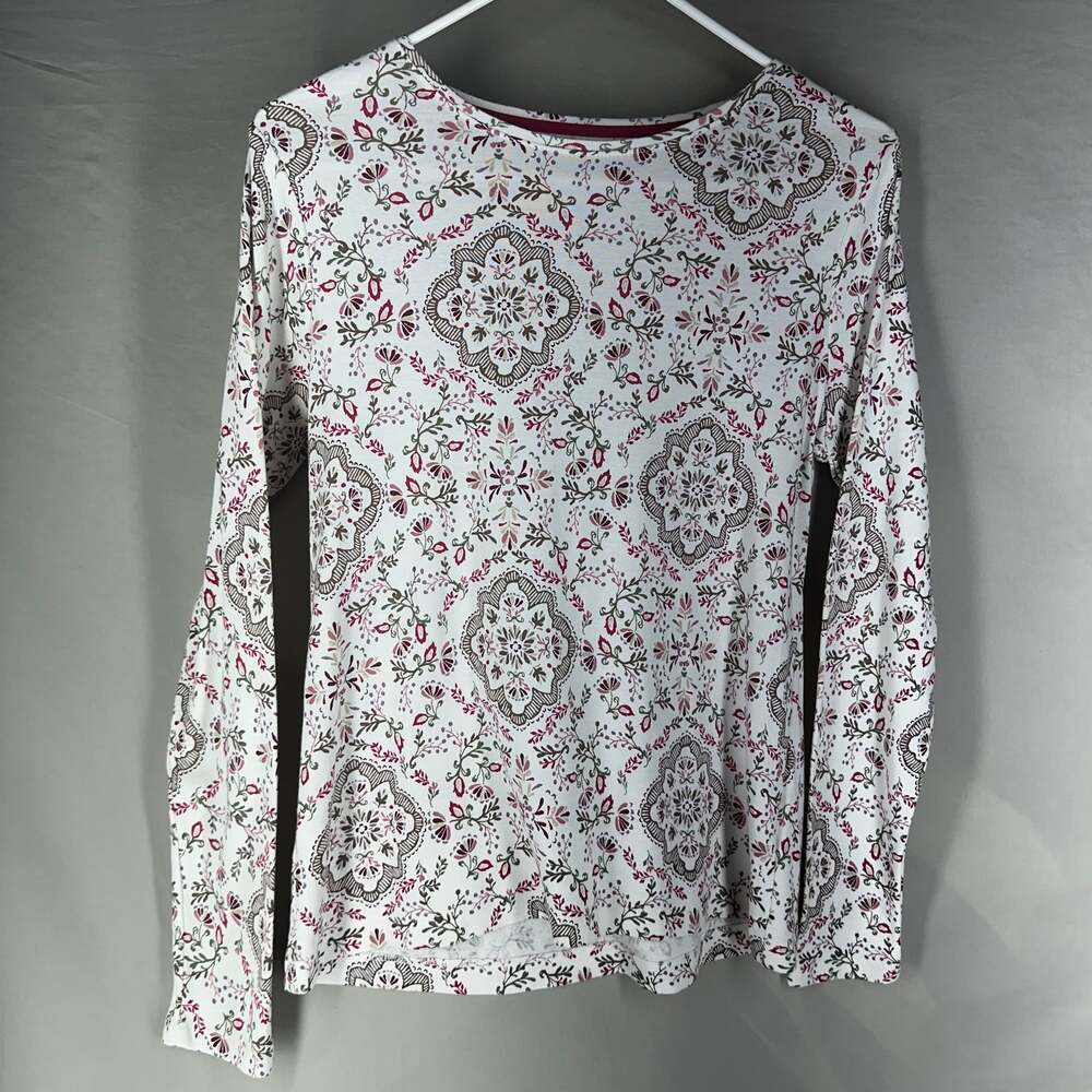Croft Barrow EUC Petite Small Long Sleeve Paisley Medallion